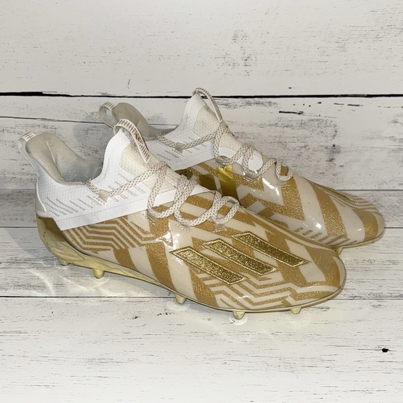 Adidas Adizero X Anniversary Football Cleats Mens White Gold EF7919 Mens Size 12